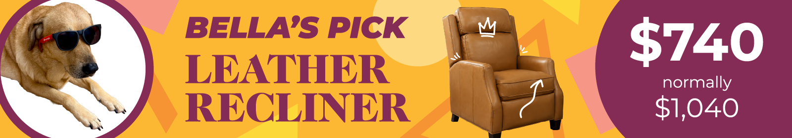 Bella's Pick — Nixon leather recliner