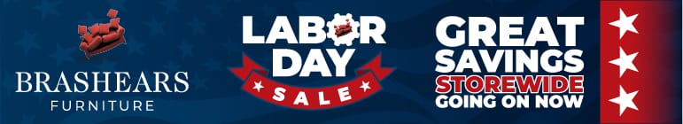 Labor Day savings at Brashears Furniture.